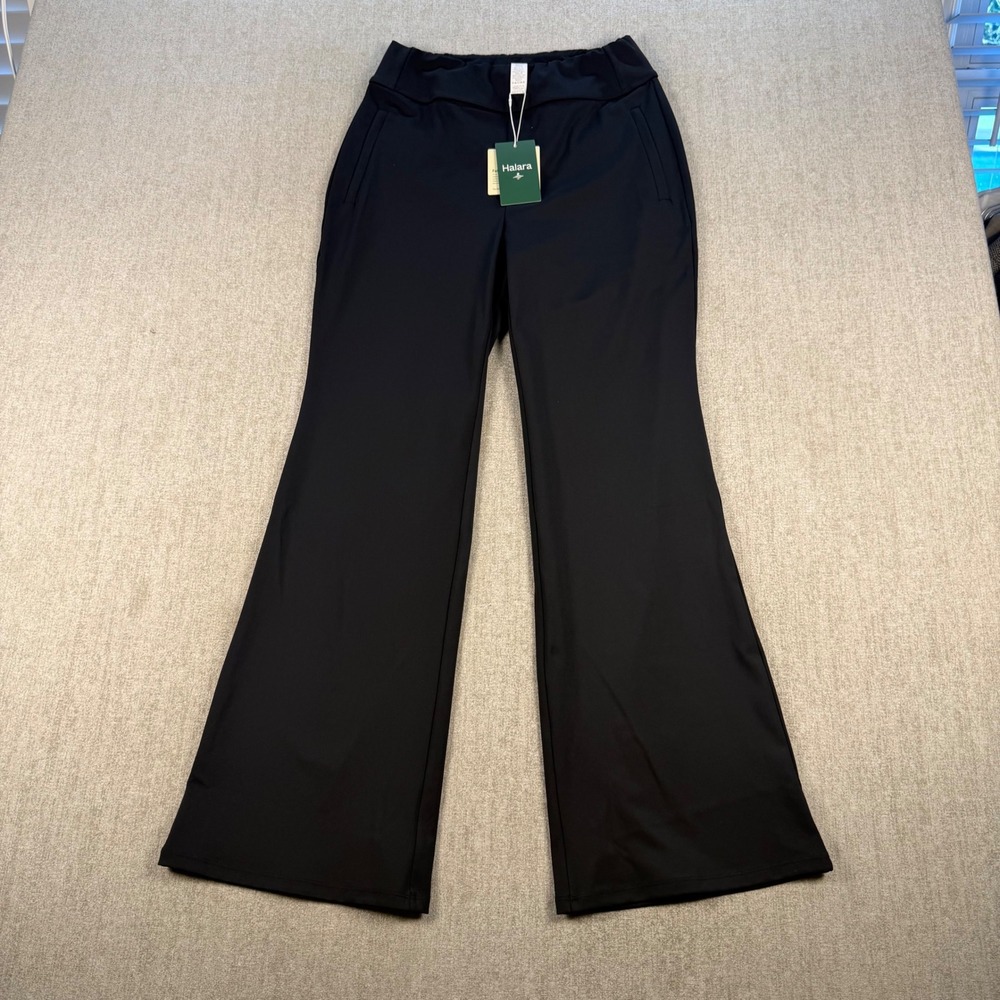Halara Flare Pants Women Size S Black High Waisted Wide Leg 02823369 NWT